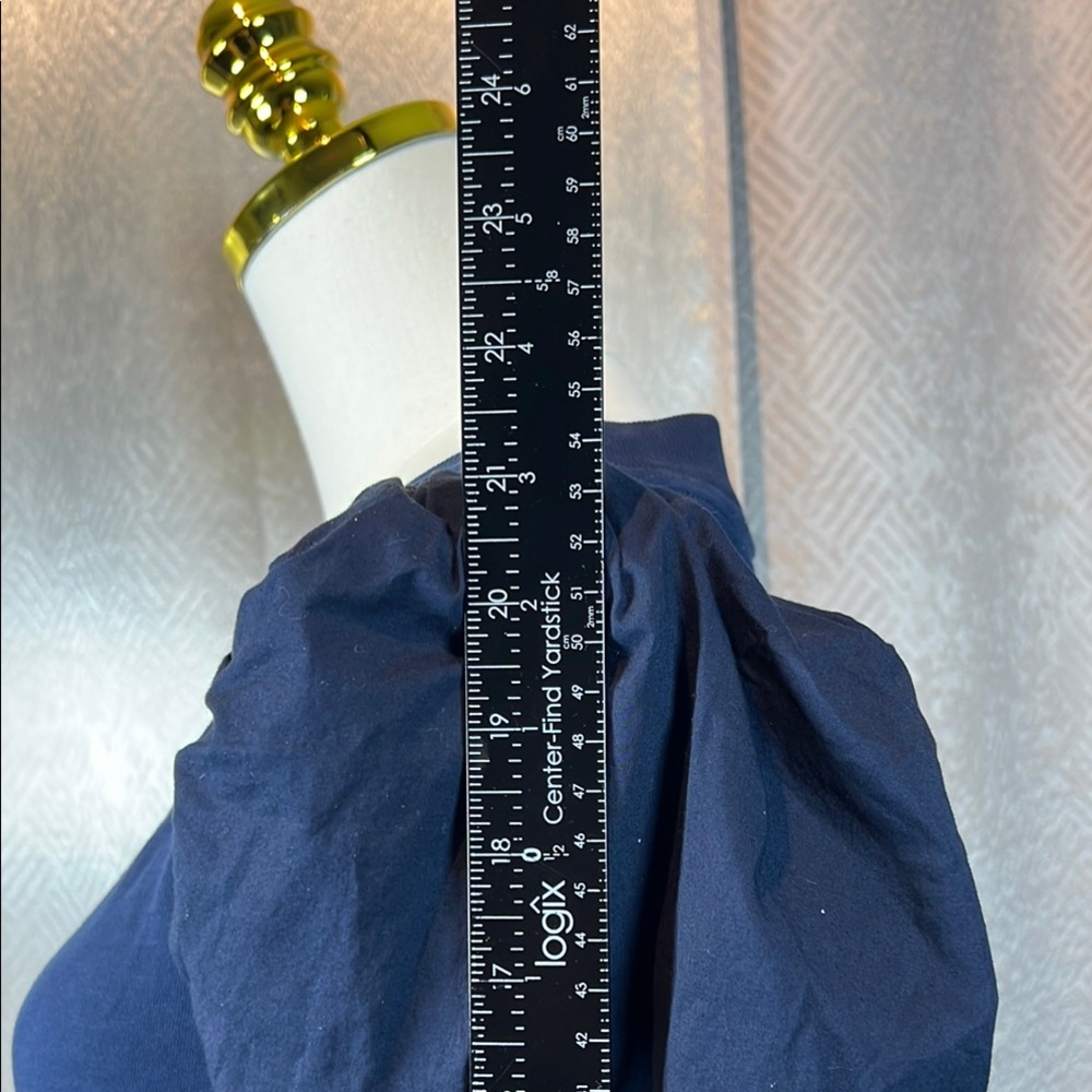 Nation LTD 100%cotton Blue Asymmetrical Ruched Puff Sleeve Blouse.      order115 - Picture 14 of 14